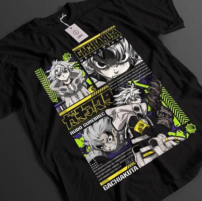 Camiseta Gachiakuta Camiseta Rudo Camiseta Engine Top Zanka Camiseta Anime Los Conserjes