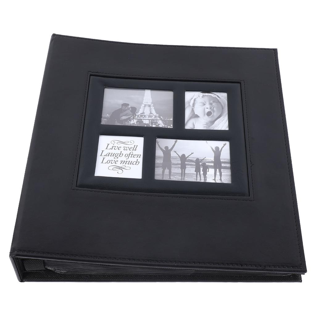 4 X 6in Photo Album Insert Type 500 Pockets PU Picture Album for Memory Ticket Card Black