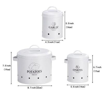 Wrought Iron Vegetable Storage Canister Set