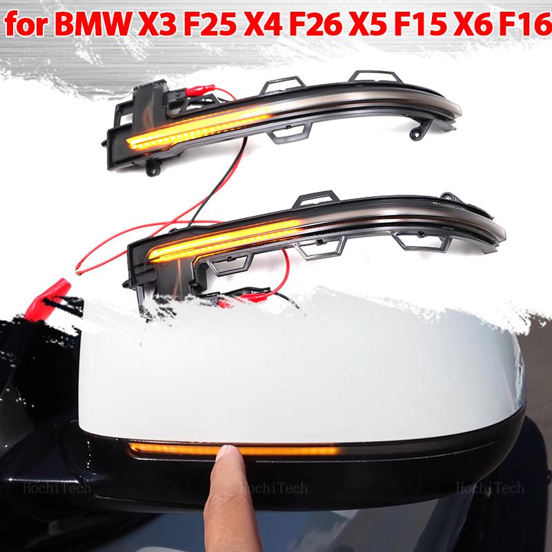 Dynamic Black LED Turn Signal Light Sequential Rearview Mirror Light For BMW X3 F25 X4 F26 X5 F15 X6 F16 2014-2018 AcessoriosTurn Signal 2