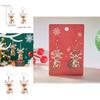 Christmas Deer Acrylic Earrings With Geometric Design For Holiday Party Wear