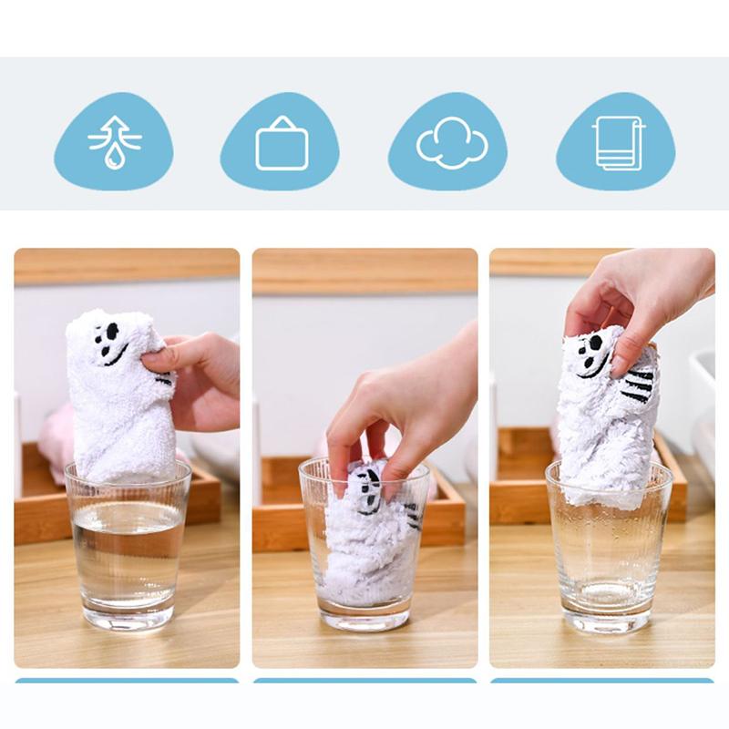 Roztomilé dětské ručníky se závěsnou smyčkou Vtipné pivní ručníky do koupelny Kuchyňka Závěsné žínky se zvířátky Měkké savé ručníky