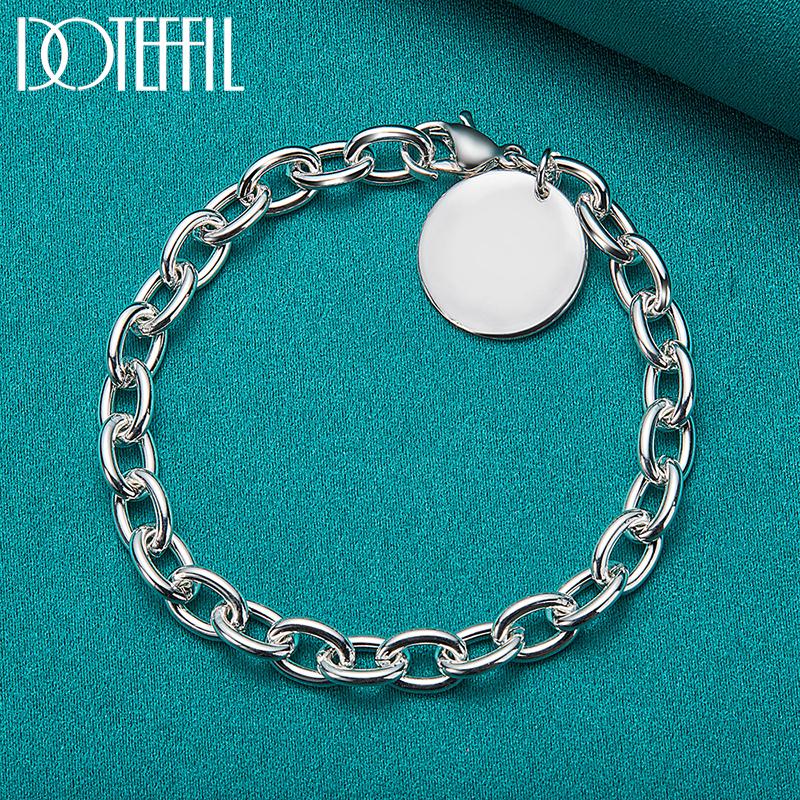 Pulsera con colgante de plata de ley 925, joyería nupcial