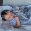 BZDOLL 19inch Asleep Reborn Baby with 3D-painting Skin and Visible Veins 48cm Soft Vinyl Doll Newborn Girl Kid Art Bebe Birthday Christmas Gift