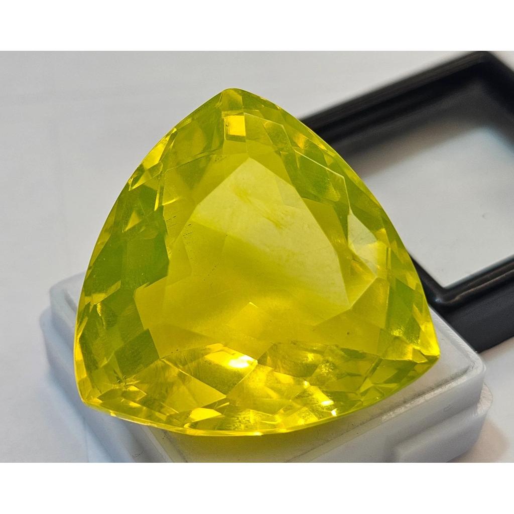 Natural Neon Yellow Opal For Trillion Cut 64 Ct Beautiful Loose Gemstone