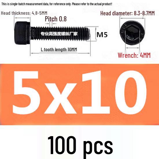 High-Strength Grade 12.9 Internal Hex Head Screws M1.4-M20