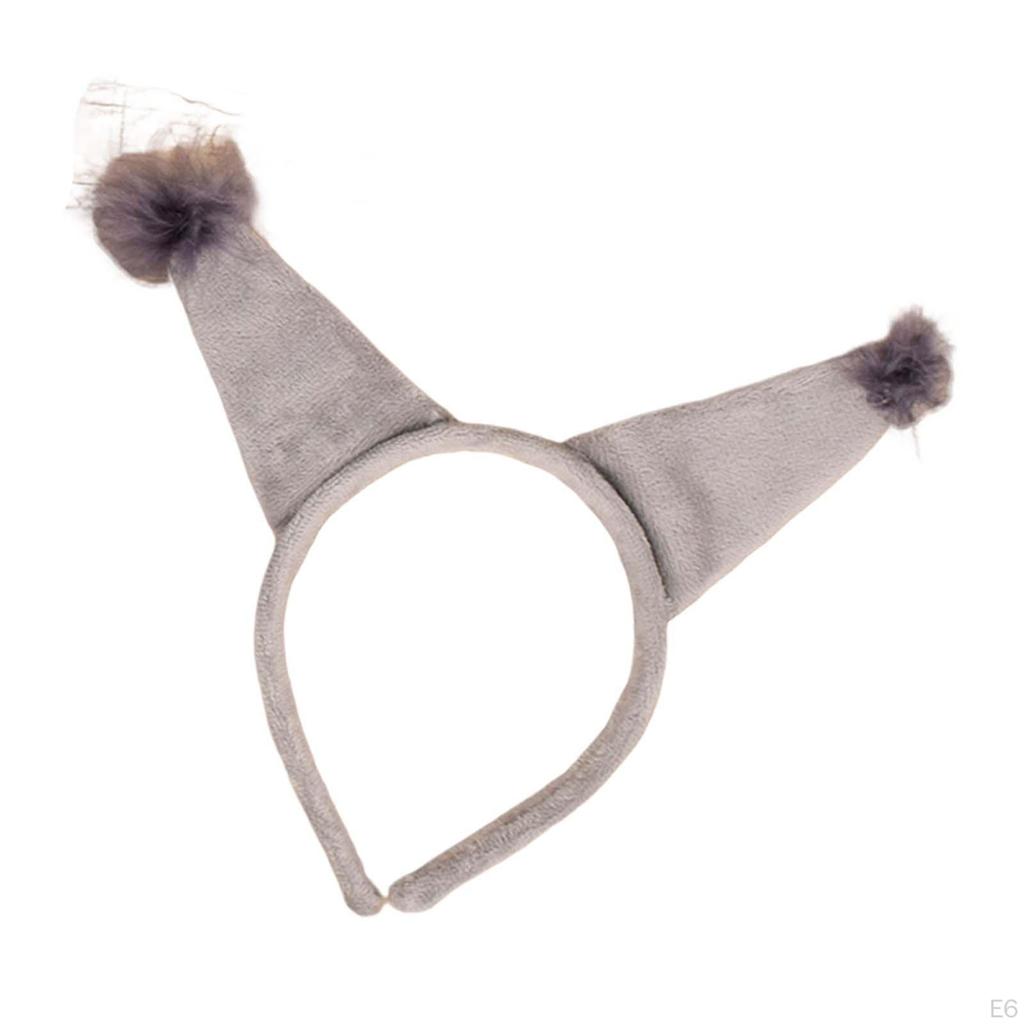 Animal Tail Costume Kit Hairband Cosplay Fancy Dress Headpiece Squirrel Ears Hair Hoop Headband for