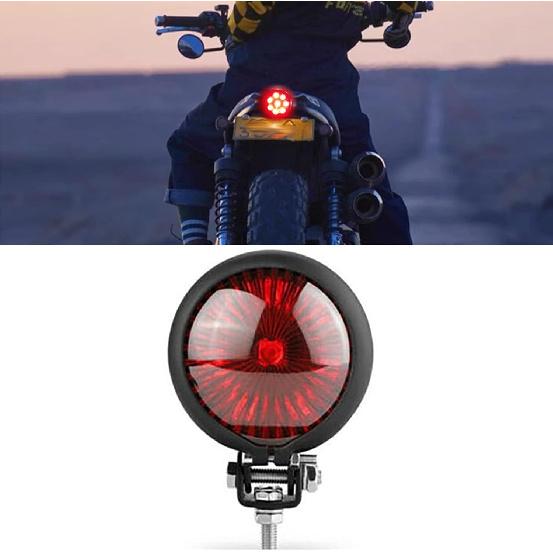 

DREAMIZER Motorcycle Tail Rear 12V Taillight Brake Light Stop Lamp Compatible With Chopper Bobber Cafe Racer Bike чёрный