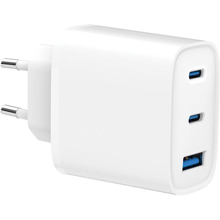 Ładowarka ścienna - SPC - Szybka ładowarka SPC 65W - 65W - 2x USB-C i; 1x USB-A - Power Delivery, GaN