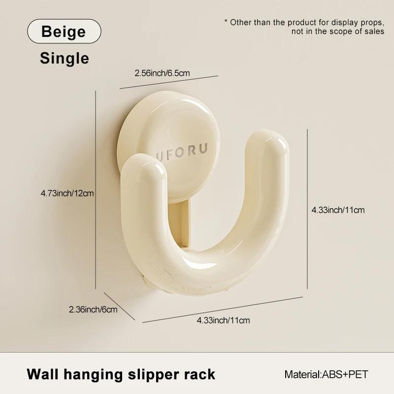 

Подставка для тапочек в ванной комнате, настенная, без перфорации, на присоске, для унитаза, специальная новая вешалка для слива, крючок, полка для хранения