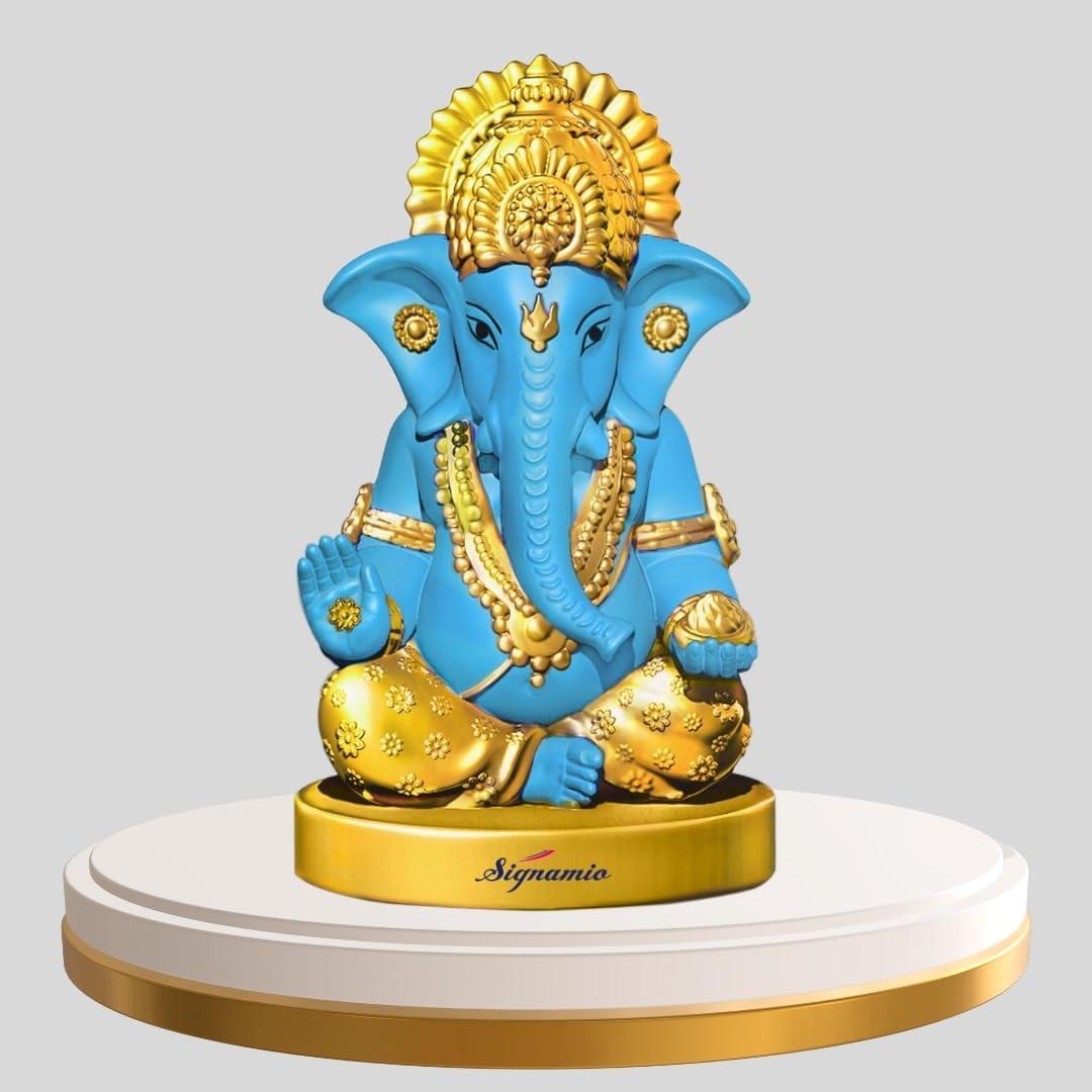 

Сделанный вручную синий идол Ганеши для приборной панели автомобиля: Ганеша Джи, Ганапати Баппа Мурти для домашнего декора - Изысканные автомобильные идолы Бога