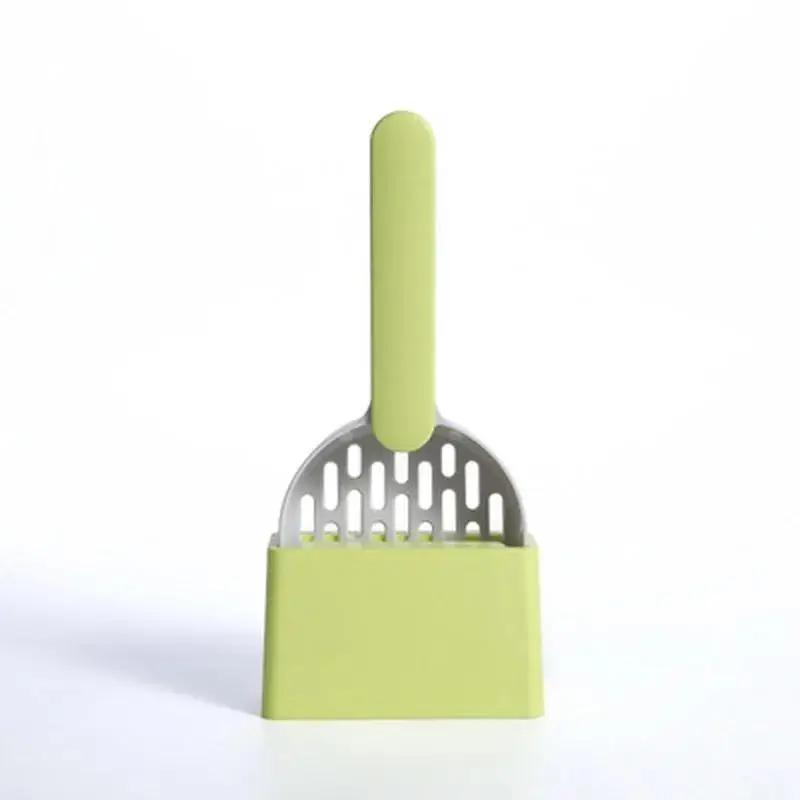 1 Pcs Cat Litter Stool Sand Spoon Sieve Shovel Bracket Set With Storage Box Pet Kitten Portable Cleaning Tool Kit