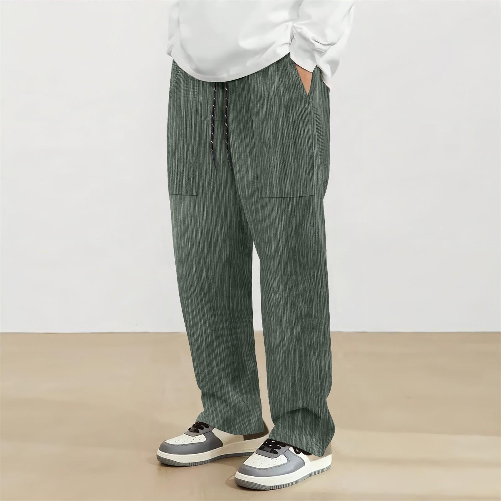 Men s Casual Pants With Casual Everyday Vertical Stripes Straight Leg Men s Pants XXXL