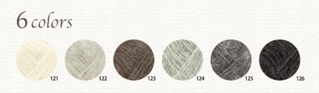 Hamanaka Sononomo Hairy Worsted 121 25g Set of 5 2324 Set Yarn, Weight, Col. White, (approx. 125m), balls,