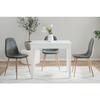 Mesa de jantar CAPRI - Branco - Quadrada - 4 pessoas - 90 x 67 x 76 cm
