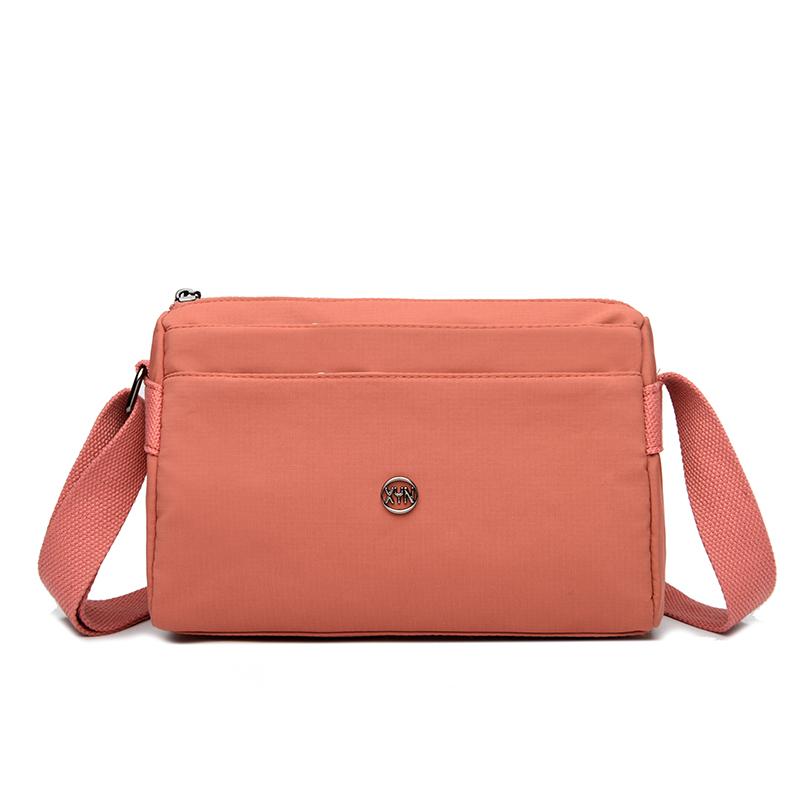 Crossbody Bag Women's Shoulder Small Bag Lightweight Horizontal Multi-Layer Pocket Nylon Bag Mother Bag