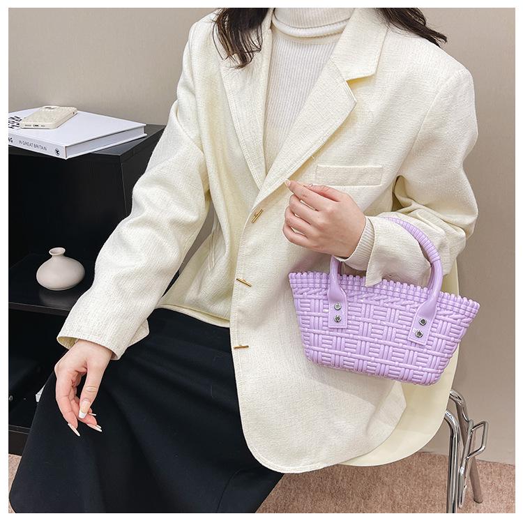 Geantă de mână trendy 2025, versatilă, mini crossbody & tote, din jeleu țesut