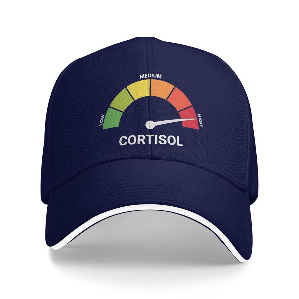 High Cortisol Funny Meme Baseball Cap  Y2k Cute Trucker Hat Summer Couple Women Tennis Skate Baseball Caps