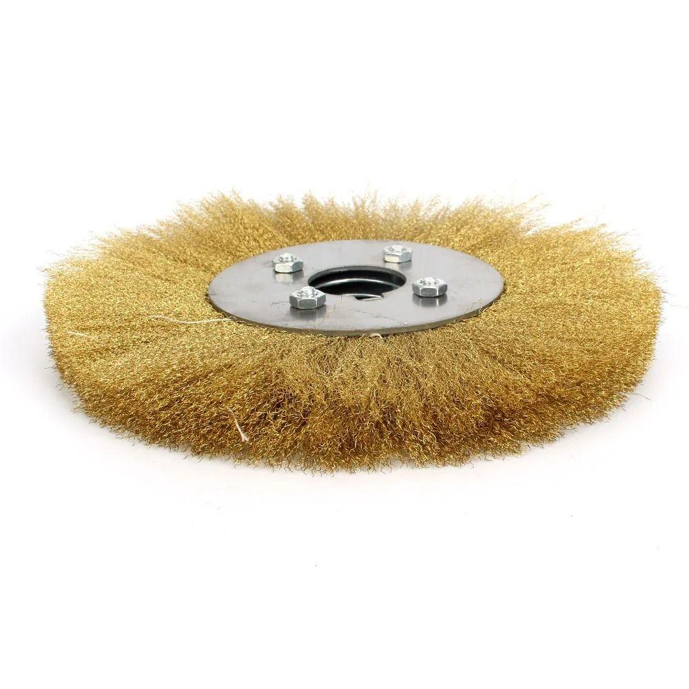 1Pcs Metal Polishing Abrasive Tool Pure Brass Brush  For Metal Derust Wood Deburring