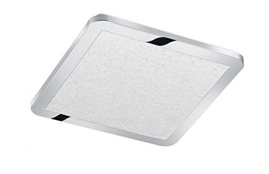 TRIO Leuchten Cesar A LED-Deckenleuchte, Chrom, 18W, Dimmbar, IP44 Für Badezimmer, 30x30x3 Cm