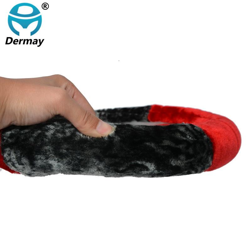 4 Colors Winter Warm FUR STEERING WHEEL COVER Size M Fit 14-15" Steering Wheel 95% Cars Free Shipping