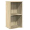 VidaXL Bibliothèque à 2 niveaux Chêne sonoma 40x30x76,5 cm Aggloméré
