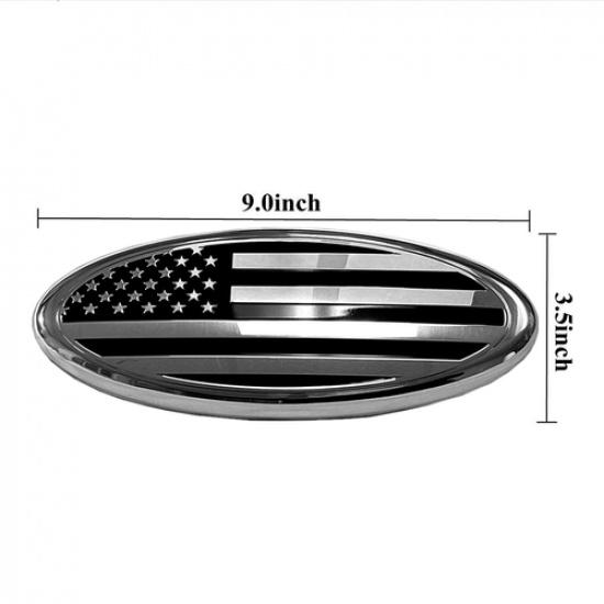 7/9 inch For Ford F-150 F-250 US Flag Front Grille Tailgate Emblem Oval Badge