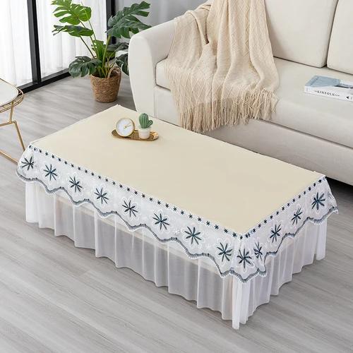 Waterproof Oil Resistant Rectangular Table Cloth Dust Proof Anti Slip Thickened Coffee Table Cover Home Decoration Tablecloth