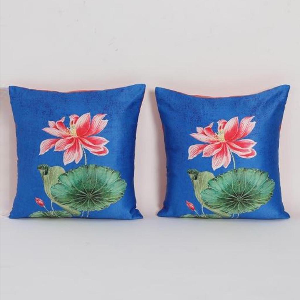 KOKO MAISON INC Lotus Joy Polystain Kissenbezug (2er-Pack) | Klappenverschluss | Digitaldruck