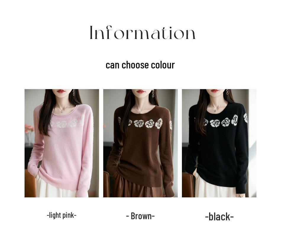 2025 Spring Floral Knit Sweater - Slimming, Comfortable, Stylish Base Layer