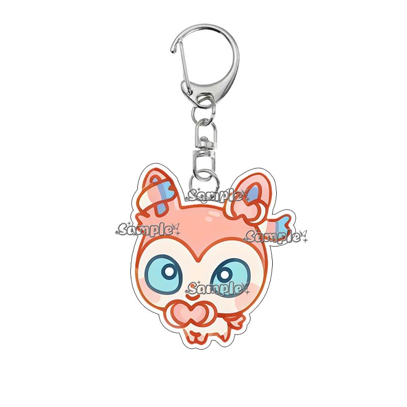 Cartoon Anime Umbreon Sylveon Jolteon Eevee Cute Acrylic Keychain Bag Charm Backpack Pendant Jewelry Ornaments Key Ring Gifts
