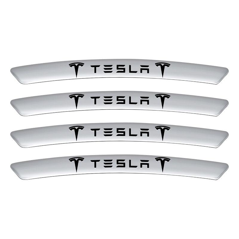 

4Pcs Auto Wheel Hub Badge Tire Rim 3D Stickers Accessories For Tesla Model S Model X Model Y Cybertruck Model 3 Model Y белый
