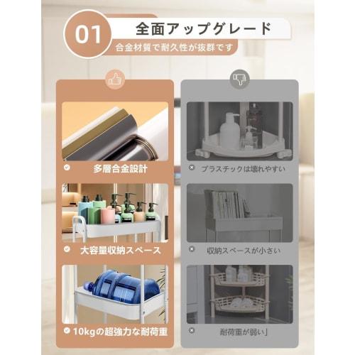 Kitchen cart with casters, kitchen rack [All-alloy construction] Slim cart for small items and small spaces, perfect for storing PET bottles, next to