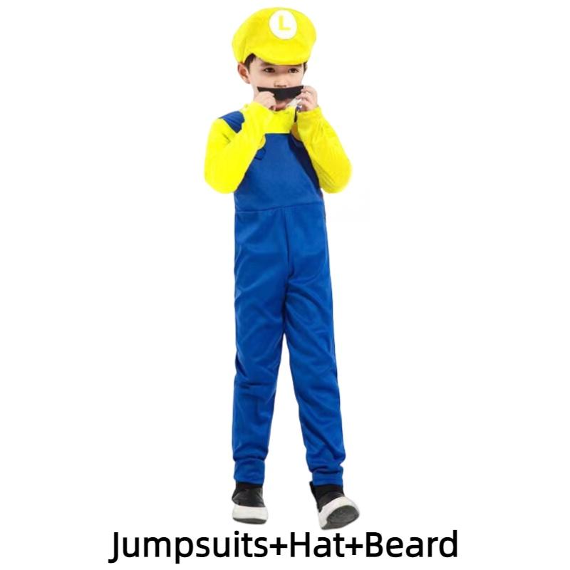 Halloween Cosplay Costume For Kids And Adults Super Mario Outfit In Various Colors