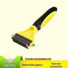 Double-Sided Pet Grooming Comb, Stainless Steel Hair Removal & Knot Opener, Dog Comb and Rake for Tangle-Free Fur