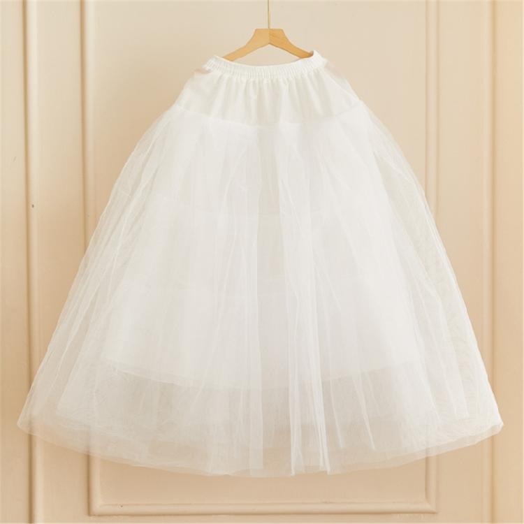 Bridal Underskirt With Tulle Design A Line Dress Enhancer Boneless Slip Skirt For Wedding Ceremony 95cm/37inch Length