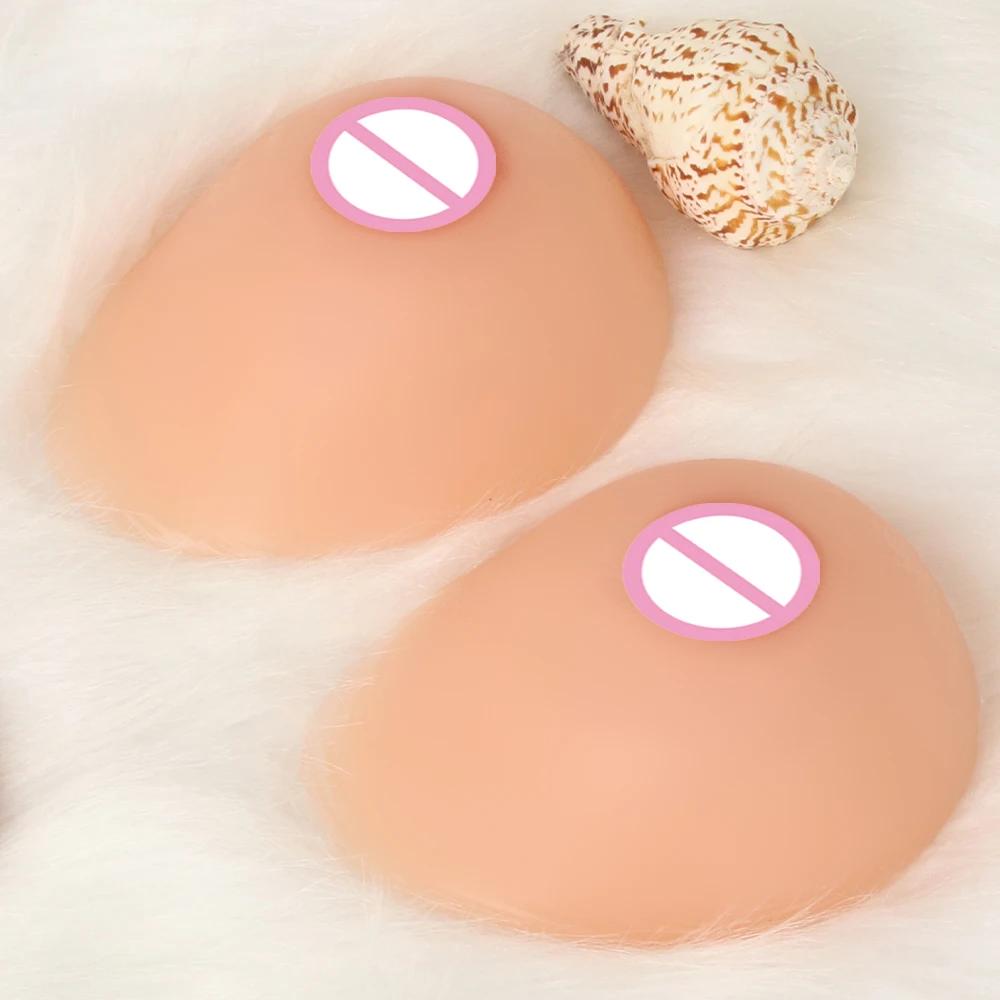 Realistic Silicone Adhesive False Breast Forms Male Crossdresser Shemale Fake Boobs/with Bra for Drag Queen Cosplay Transvestite