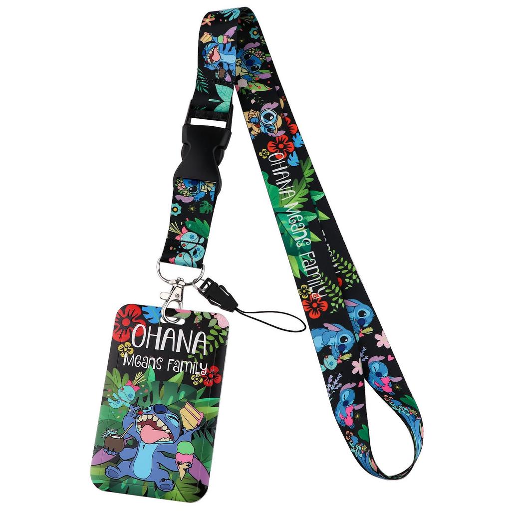 Cute Planet Plushie ID Card Holder with Slide Case & Lanyard for Phone and Access Cards
