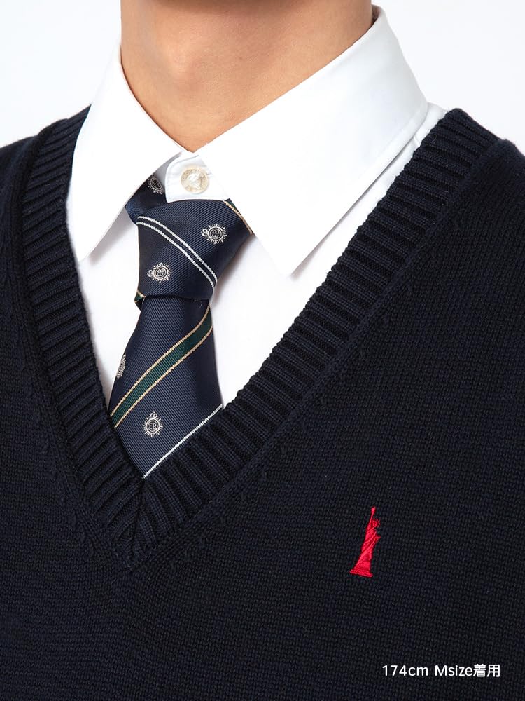 Sweater Vest Cotton Vest 4206302 X Navy [East Boy] Men's <7G> Men's Off-White (900)