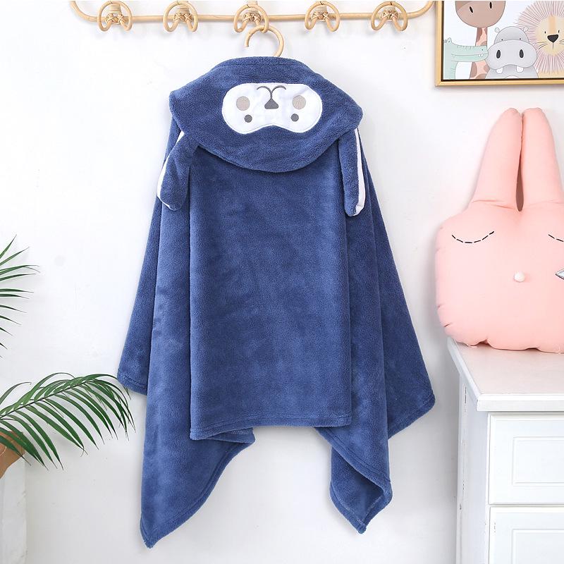 Children s Hooded Coral Fleece Bathrobe - Absorbent Wearable Towel for Boys and Girls 70x140 cm