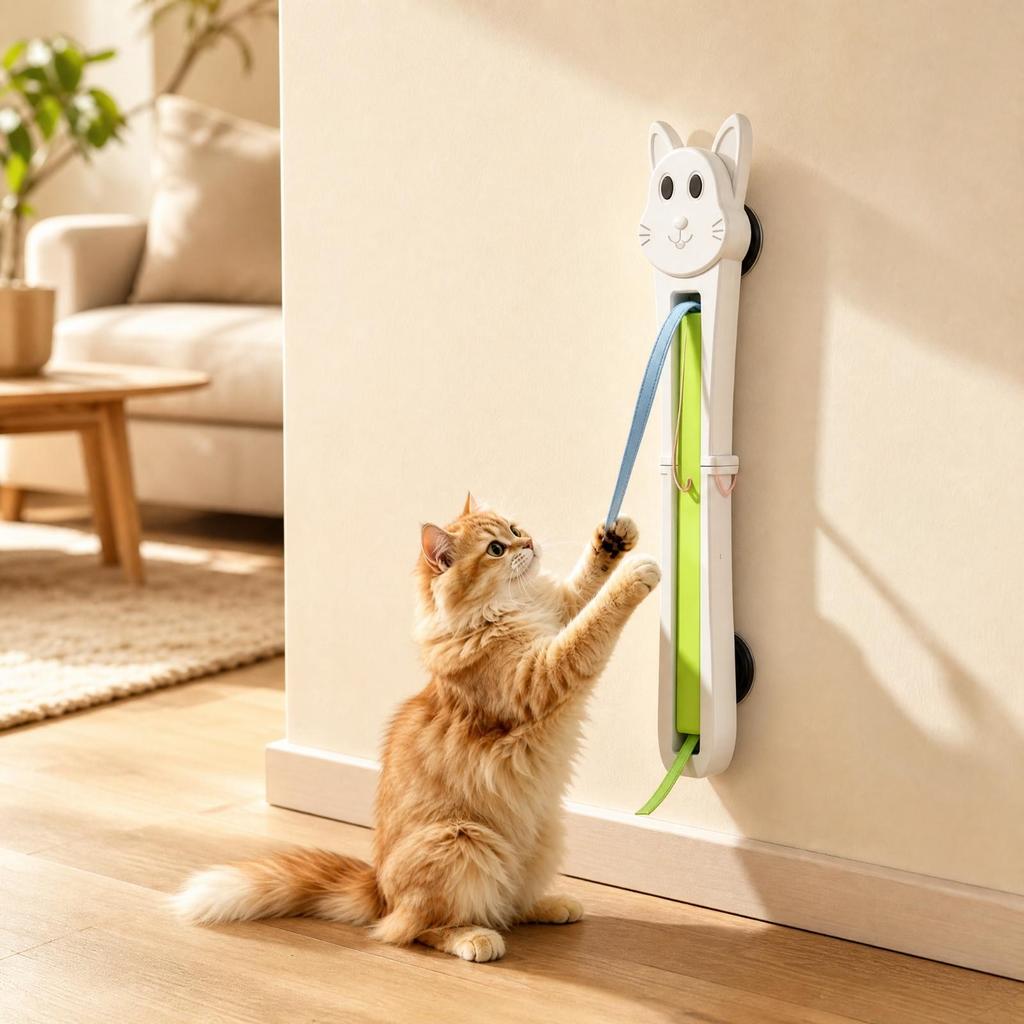 Cat Toy with Moving Rope Easy to Install for Cats
