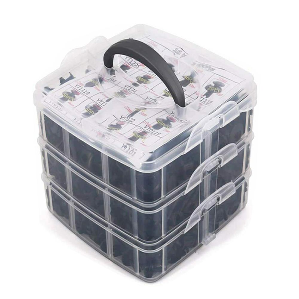 415/620Pcs Auto Bumper Retainer Plastic Rivets Fasteners Push Retainer Clips Kit Door Trim Panel Fender Clips With Cable Ties