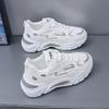 2025 Popular Spring Thick-soled Non-slip Dad Shoes Mesh Breathable Running Sneakers Fashionable Soft-soled Little White Shoes Women
