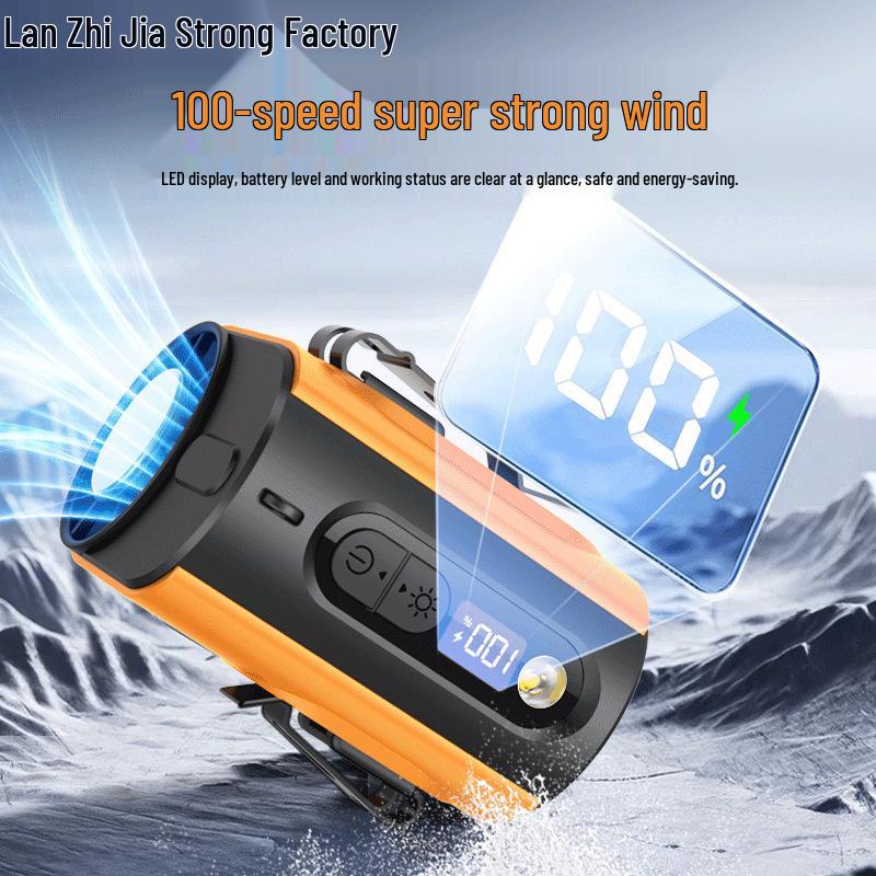 2026 Portable LED Clip-On Waist Fan: Long Battery Life & Large Size for Outdoor Use