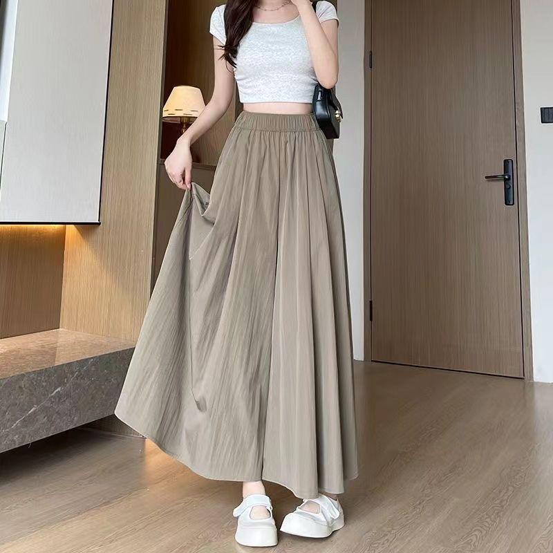 Plus Size Women's High-Waisted Wide-Leg Casual Summer Pants
