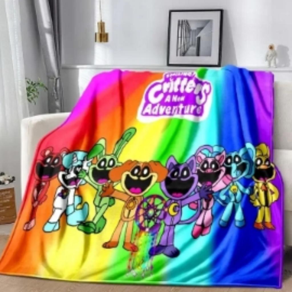 Manta Suave y Acogedora de Dibujos Animados CATNAP DOG Day Impresa en 3D para Dormitorio Sala de Estar Cama Sofá Viaje Moda Regalo de Cumpleaños