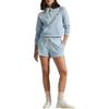 Polo Ralph Lauren Solid Color Logo Embroidered Drawstring Straight Leg Casual Shorts Women shorts Blue WMPOSHONBQ20102400-400