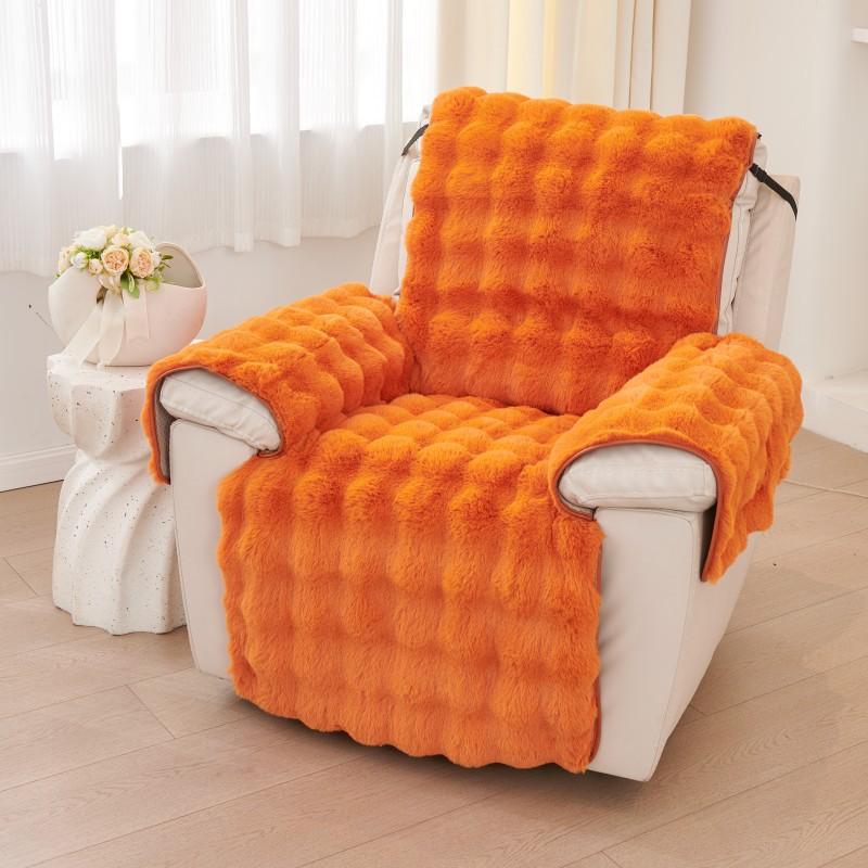 EIFLOY Plush Recliner Chair Cover 1 Piece, Winter Velvet Armchair Slipcover, Non-slip, for Living Room, Home Decor
