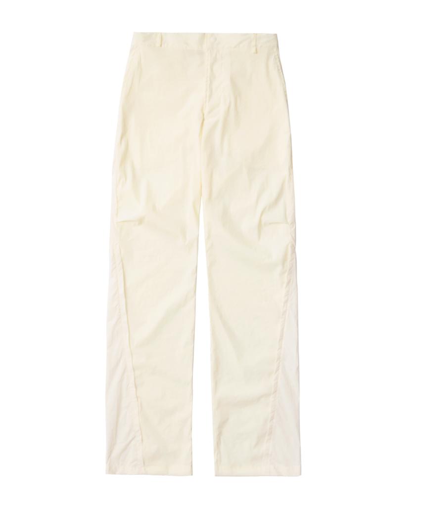 OJOS Mesh Parting Nylon Pants / Ivory