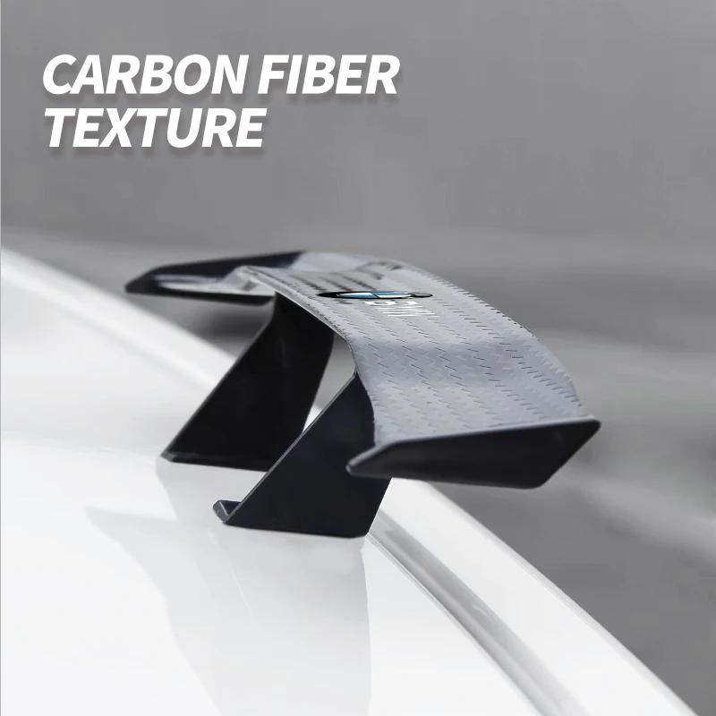 1pcs Carbon Fiber Car Mini Racing Rear Small Wing Spoiler For BMW X3 X5 M5 M3 E46 E90 E60 F10 E39 F30 E36 G30 E87 E70 E91 E30